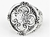 Sterling Silver "Seize His Moments" Hammered Ring