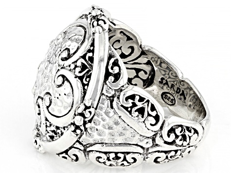 Sterling Silver "Seize His Moments" Hammered Ring
