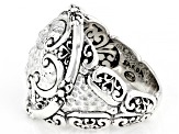Sterling Silver "Seize His Moments" Hammered Ring