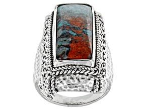 Multi-Color Chrysocolla Sanora Sterling Silver Ring