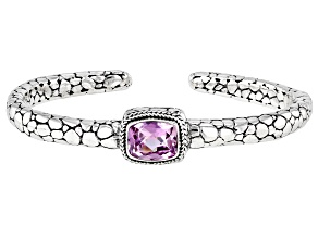 Pink Lab Created Sapphire Sterling Silver Bracelet 4.51ct