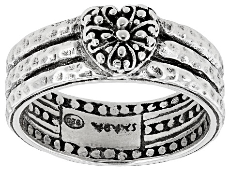 Silver "Filled My Heart" Stack Ring