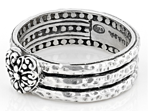 Silver "Filled My Heart" Stack Ring