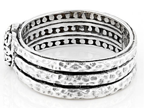 Silver "Filled My Heart" Stack Ring
