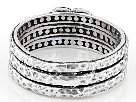 Silver "Filled My Heart" Stack Ring