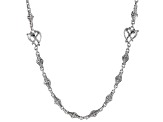 Silver "Whatever Is Pure" Watermark Hammered Necklace