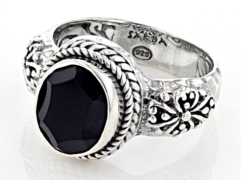 Black Spinel Sterling Silver Ring 2.69ct - SRA5776 | JTV.com