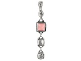 Pink Opal Silver Enhancer Pendant