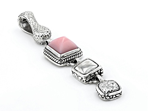 Pink Opal Silver Enhancer Pendant