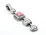 Pink Opal Silver Enhancer Pendant