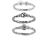 Silver "It Can Be Done" Stackable Set of 3 Rings