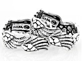 Silver "Help Through All Troubles" Stackable Set of 2 Rings