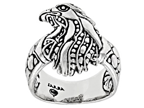 Silver "Freedom Reigns" Eagle Ring