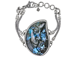 Labradorite & Stone Doublet Silver Bracelet