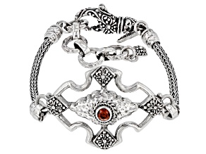 Red Velvet Zircon Sterling Silver Bracelet .35ct
