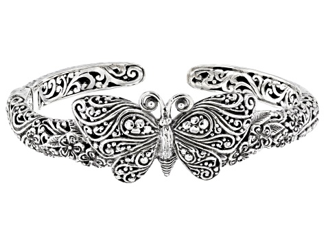 Sterling Silver "Into the Wind" Butterfly Cuff Bracelet