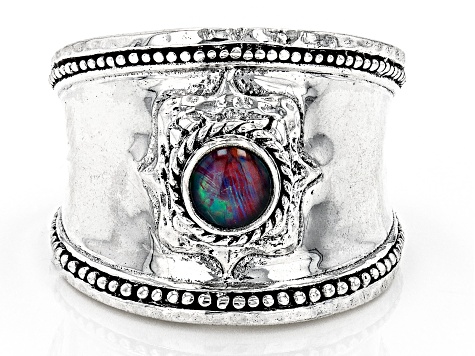 Australian Opal Triplet Silver Ring .43ct