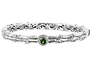 Green Chrome Diopside Silver Bangle Bracelet .43ct