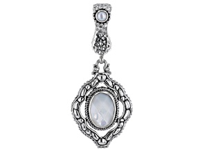 White Mother-of-Pearl Silver Enhancer Pendant
