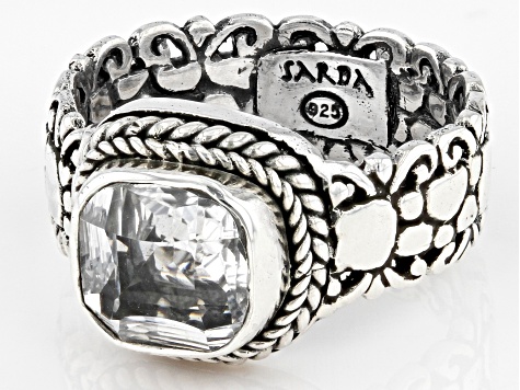 White Quartz Silver Ring 1.85ct
