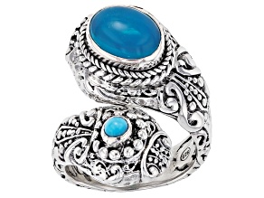 Paraiba Color Opal, Sleeping Beauty Turquoise Silver Ring