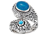 Paraiba Color Opal, Sleeping Beauty Turquoise Silver Ring