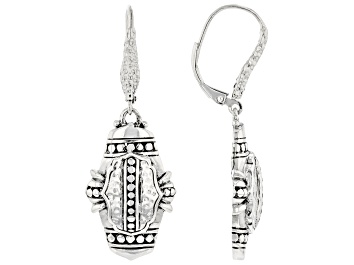 Picture of Sterling Silver "Trust In Him Everything" Dangle Earrings