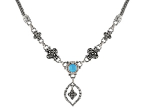 Blue Sleeping Beauty Turquoise Silver Necklace