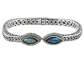 Blue Labradorite Silver Cuff Bracelet