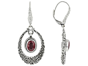 Mahaleo® Ruby Silver Earrings 3.06ctw
