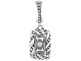Champagne Color Cultured Freshwater Pearl Silver Enhancer Pendant