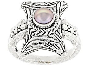 Champagne Color Cultured Freshwater Pearl Silver Ring