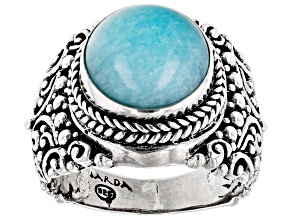 Blue Amazonite Silver Ring