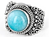Blue Amazonite Silver Ring