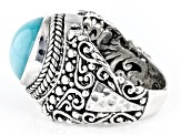Blue Amazonite Silver Ring