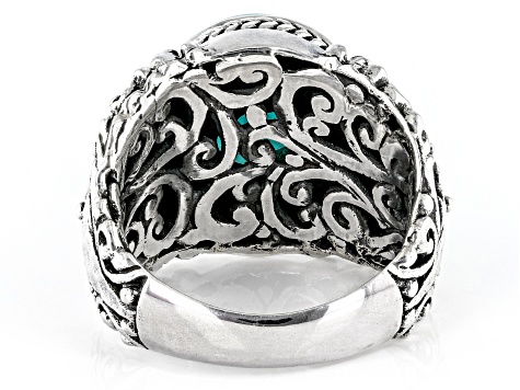 Blue Amazonite Silver Ring