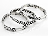 Silver "Chains Broken 1" Set of 3 Stackable Rings