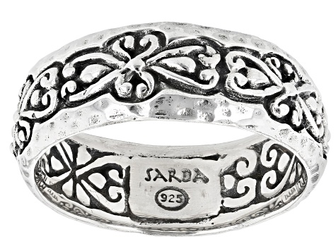 Silver "Prayer Changes Things II" Eternity Band Ring
