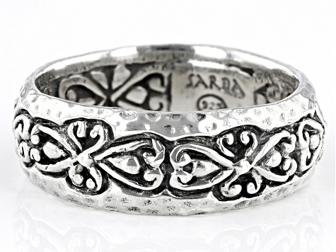 Silver "Prayer Changes Things II" Eternity Band Ring