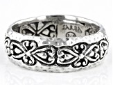 Silver "Prayer Changes Things II" Eternity Band Ring