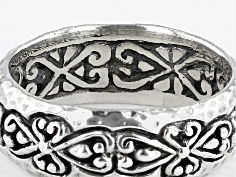 Silver "Prayer Changes Things II" Eternity Band Ring