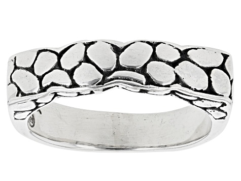 Silver "Intertwined Peace" Watermark Band Ring