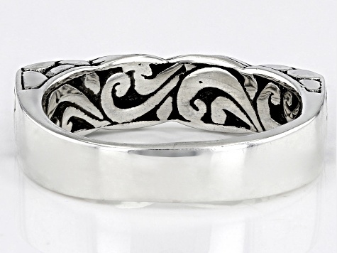 Silver "Intertwined Peace" Watermark Band Ring