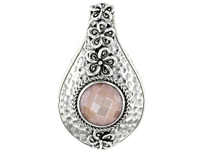 Pink Moonstone Silver Pendant