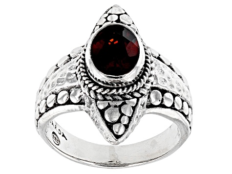 Red Madeira Citrine Silver Ring .97ct