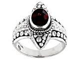Red Madeira Citrine Silver Ring .97ct