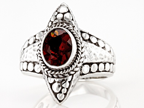 Red Madeira Citrine Silver Ring .97ct