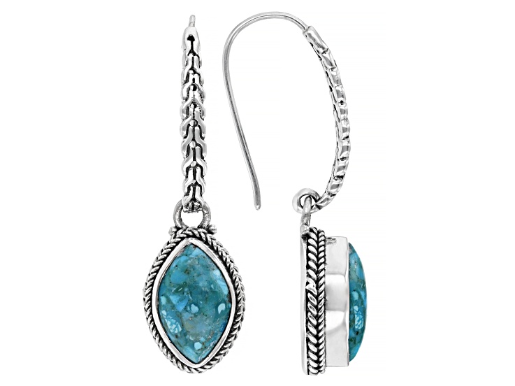 silver earrings turquoise