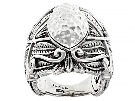 Sterling Silver "Peace Be Still" Statement Ring