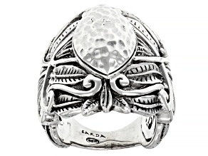 Sterling Silver "Peace Be Still" Statement Ring